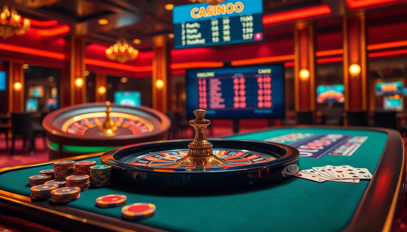 Engage with Ketquaxoso lottery results at a vibrant casino table scene filled with excitement.