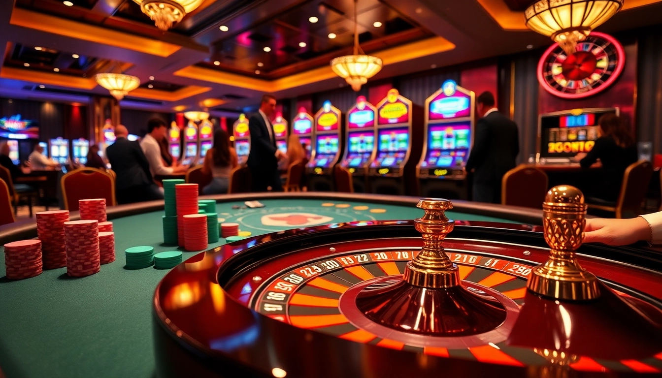 Players engage in thrilling games at SODO CASINO, featuring vibrant poker and roulette action.