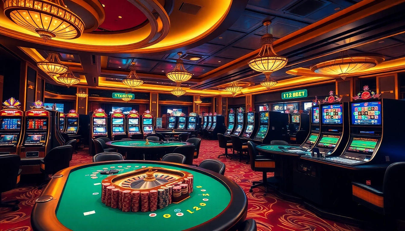 Exciting gaming action at TRANG CHỦ 12BET with luxurious casino elements and vibrant online play.