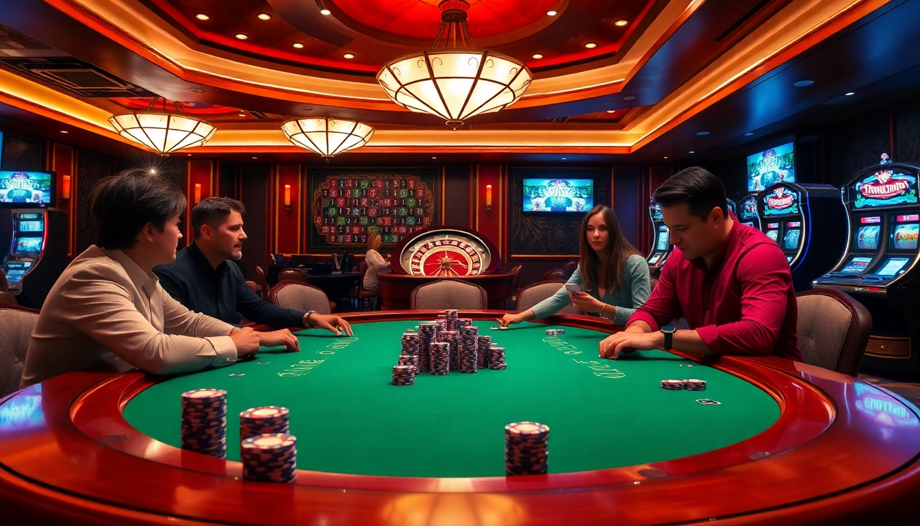 Players engage in a high-stakes poker game while exploring hidden wiki tor links in the casino.