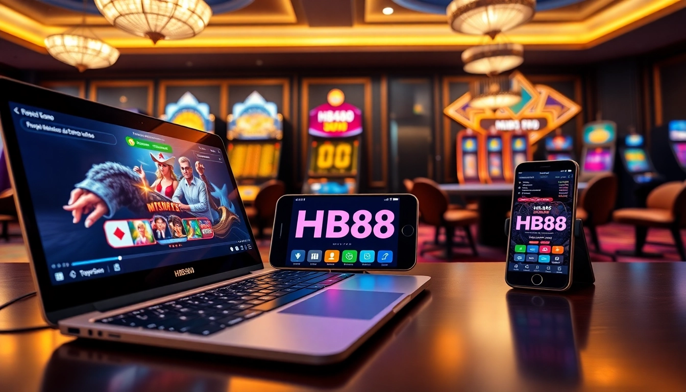 Experience HB88's premium online casino environment with advanced gaming technology and a luxurious atmosphere.