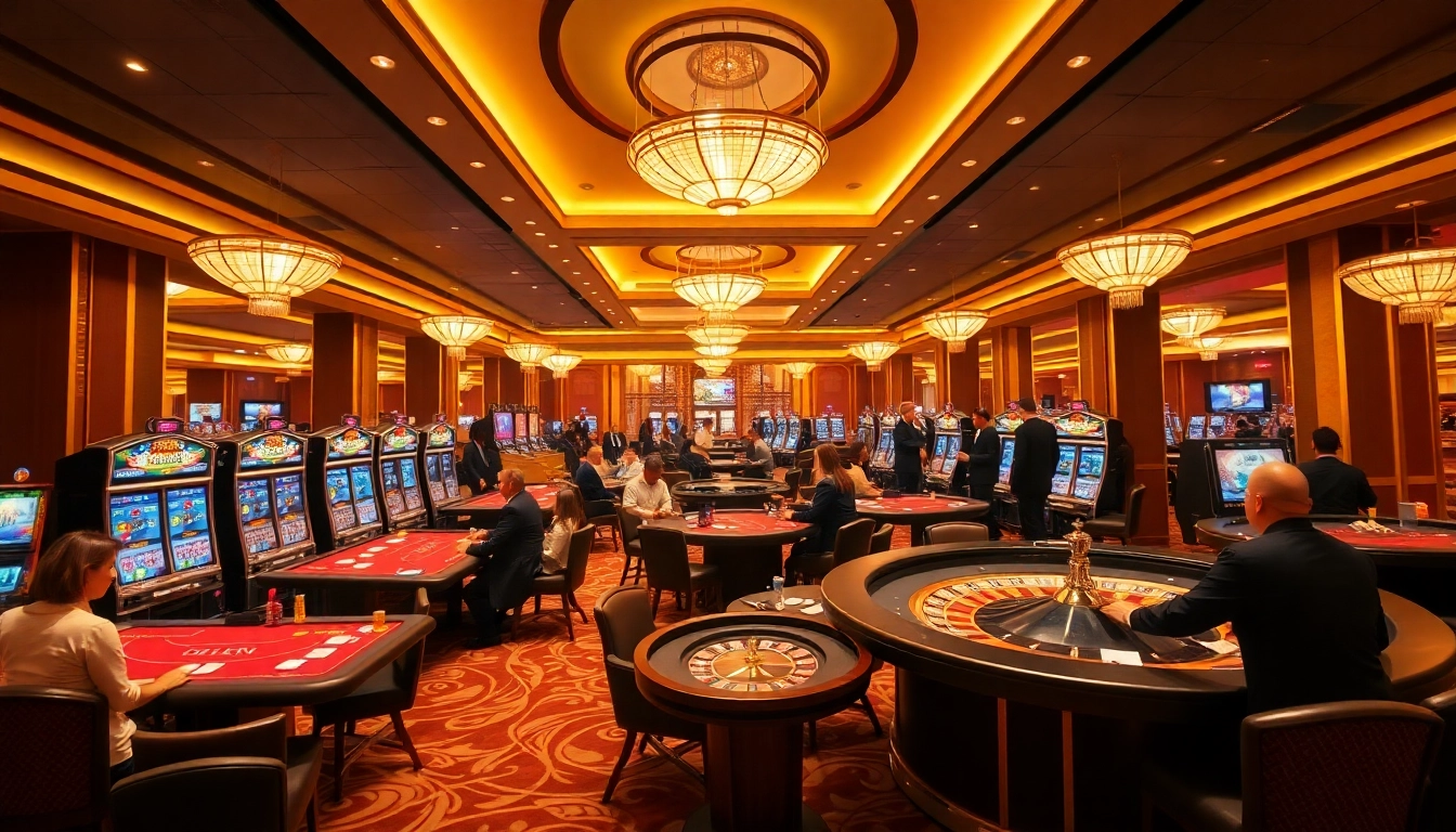 Experience high-stakes action with casino visuals at GO99, showcasing poker and slot machine excitement.