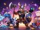 Experience Sunwin Official with a thrilling scene of Viking and dragon amidst sparkling casino action.