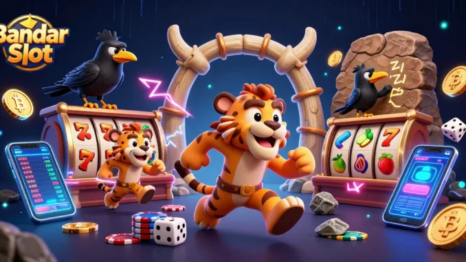 Permainan Bandar Slot yang mengasyikkan dengan karakter gua yang menarik dan elemen kasino