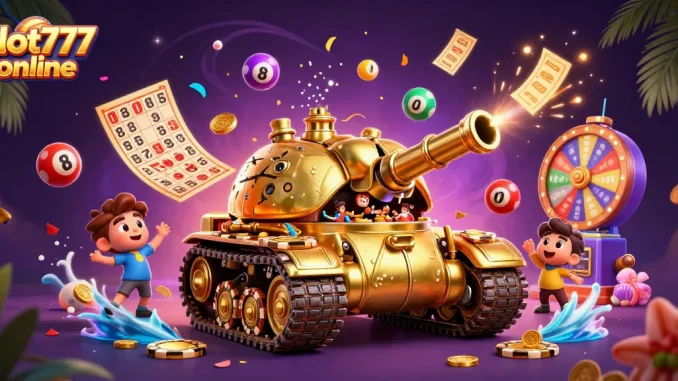 Experience thrilling rewards with slot777 online in a vibrant animated casino scene featuring dynamic games.